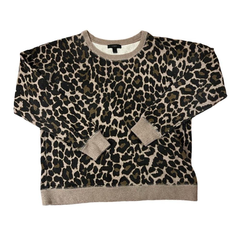 J Crew Leopard Print Sweatshirt